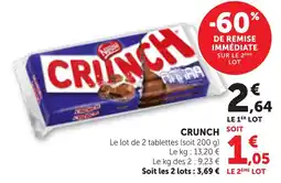 Bi1 CRUNCH offre