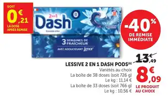 Dash Lessive 2 en 1