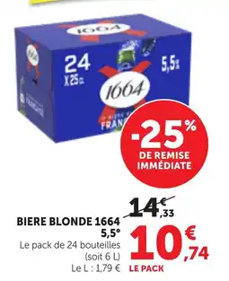Bi1 1664 BIERE BLONDE offre