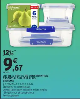 Intermarché Hyper sistema boites de conservation offre