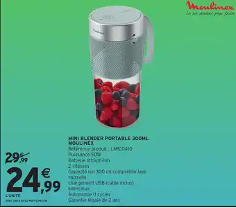 Moulinex Mini Blender Portable 300ML