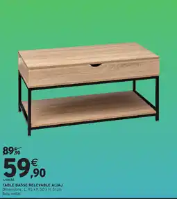 Intermarché Hyper ALIAJ TABLE BASSE RELEVABLE offre