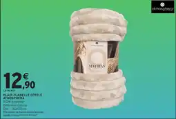 Intermarché Hyper atmosphera PLAID FLANELLE CÔTELÉ offre