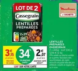 Intermarché Hyper Cassegrain Lentilles préparées offre