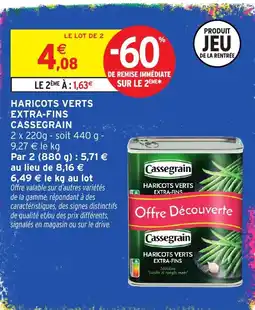 Intermarché Hyper Cassegrain Haricots verts extra-fins offre