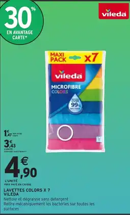 Intermarché Hyper VILEDA Lavettes Colors offre