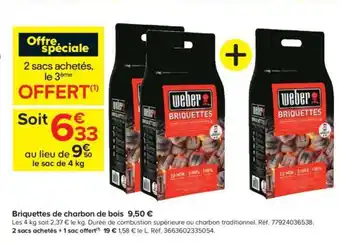 Castorama Briquettes de charbon de bois offre