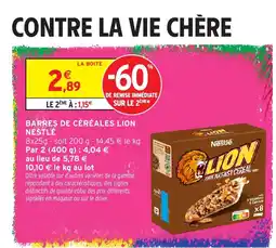Intermarché Hyper LION BARRES DE CÉRÉALES offre