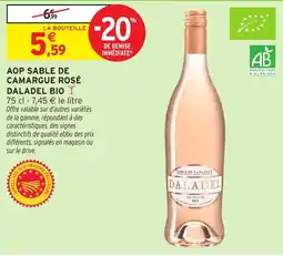 Intermarché Hyper DALADEL AOP SABLE DE CAMARGUE ROSÉ offre