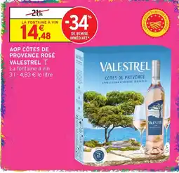 Intermarché Hyper VALESTREL AOP CÔTES DE PROVENCE ROSÉ offre