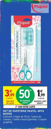 Intermarché Hyper Maped Set de papeterie pastel 4pcs offre