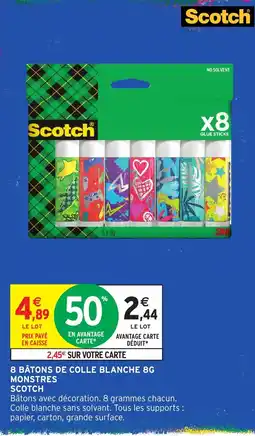 Intermarché Hyper Scotch Bâtons de colle blanche offre
