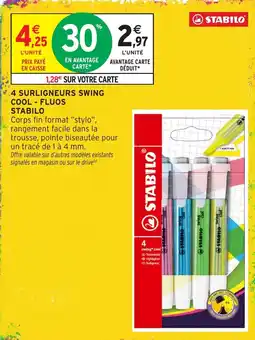 Intermarché Hyper STABILO Surligneurs Swing Cool offre