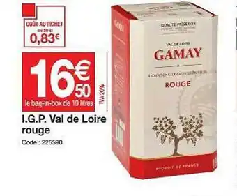 Promocash I.g.p. Val De Loire Rouge offre