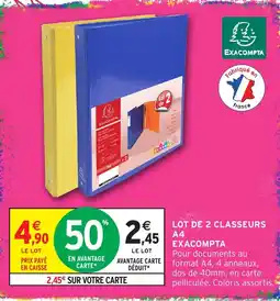 Intermarché Hyper EXACOMPTA CLASSEURS offre