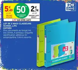 Intermarché Hyper Oxford Classeurs rigides offre