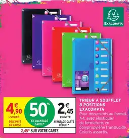 Intermarché Hyper EXACOMPTA TRIEUR A SOUFFLET offre