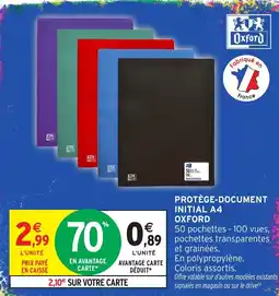 Intermarché Hyper Oxford protège-document initial a4 offre