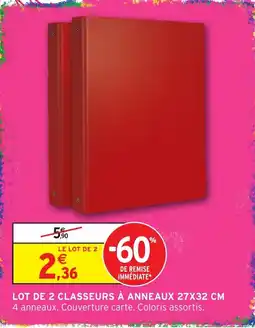 Intermarché Hyper CLASSEURS À ANNEAUX offre