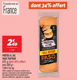 Netto PASO Préfou à l'ail offre