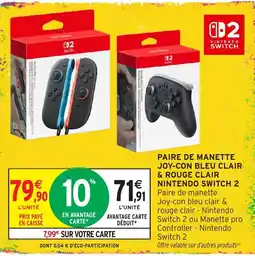 Intermarché Hyper Nintendo Switch 2 offre