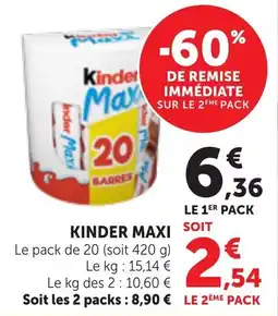 Maximarché Kinder Maxi offre