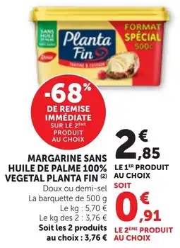 Maximarché Planta Fin Margarine sans huile de palme offre