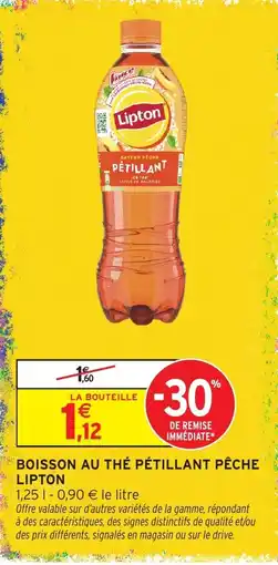 Intermarché Hyper Lipton Boisson au thé pétillant pêche offre