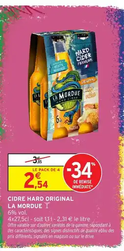 Intermarché Hyper LA MORDUE CIDRE HARD ORIGINAL offre