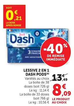 Maximarché Dash Lessive 2 en 1 offre
