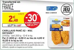 Intermarché Hyper Odyssee Cabillaud Pané offre