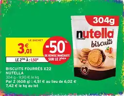 Intermarché Hyper Nutella biscuits offre