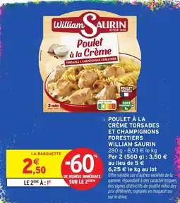 Intermarché William Saurin Poulet à la Crème offre