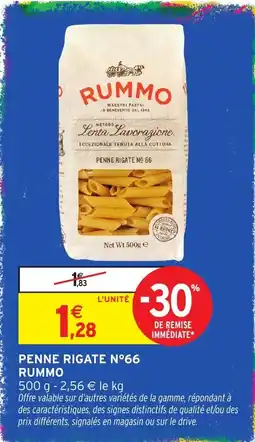 Intermarché RUMMO PENNE RIGATE N°66 offre