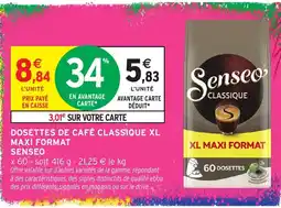 Intermarché Hyper Senseo Dosettes de café classique XL offre