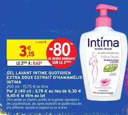 Intermarché Hyper Intima Gel lavant intime quotidien Extra Doux offre