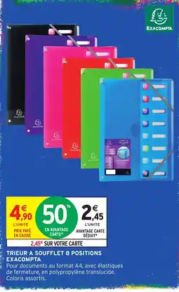 Intermarché EXACOMPTA TRIEUR A SOUFFLET 8 POSITIONS offre