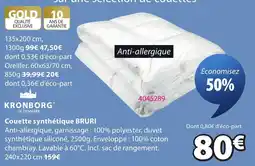 JYSK KRONBORG Couette synthétique BRURI offre