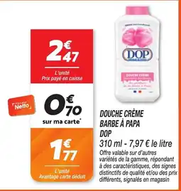 Netto DOP Douche crème barbe à papa offre