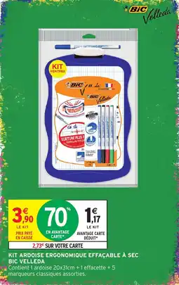 Intermarché Bic velleda kit ardoise ergonomique effacable à sec offre