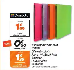 Netto Domédia Classeur souple dos 20mm offre