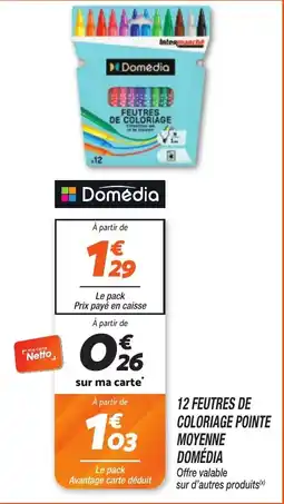 Netto Domédia Feutres de coloriage offre