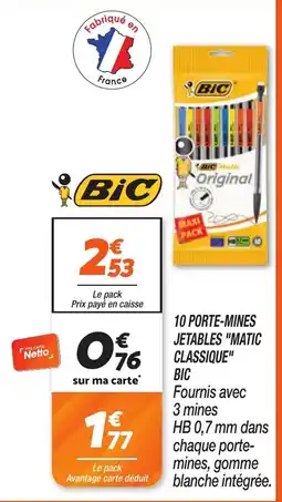 Netto BIC Porte-mines offre
