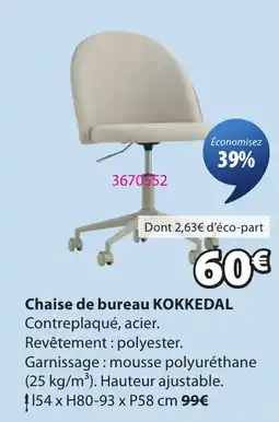 JYSK KOKKEDAL Chaise de bureau offre