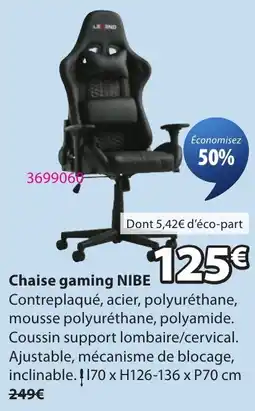 JYSK NIBE Chaise gaming offre