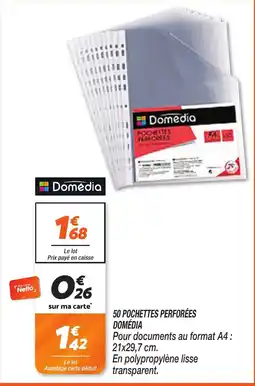 Netto Domédia Pochettes perforées offre