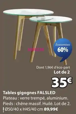 JYSK FALSLED Tables gigognes offre