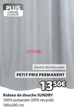 JYSK SUNDBY Rideau de douche offre