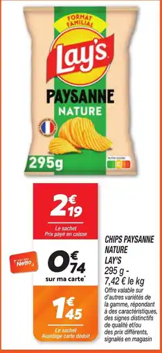 Netto Lay's Chips Paysanne Nature offre