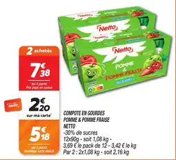 Netto Netto COMPOTE EN GOURDES offre